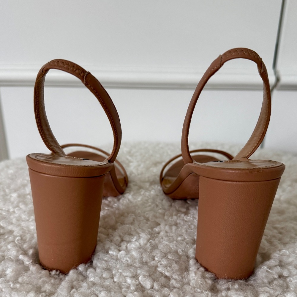 RARE Aquazzura So Nude Block Sandal 85 – Nude – Size 36.5 – Worn Once - Picture 3 of 9